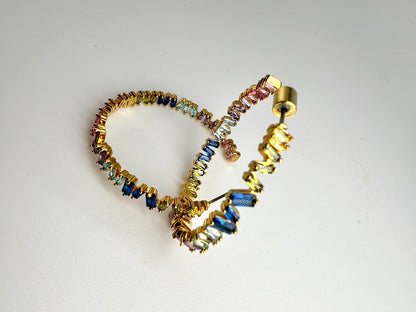 Rainbow Hoop Earrings - Lors Collective