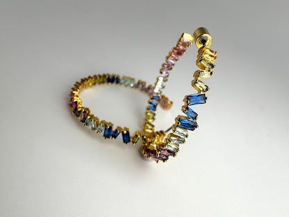 Rainbow Hoop Earrings - Lors Collective