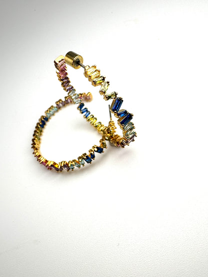 Rainbow Hoop Earrings - Lors Collective