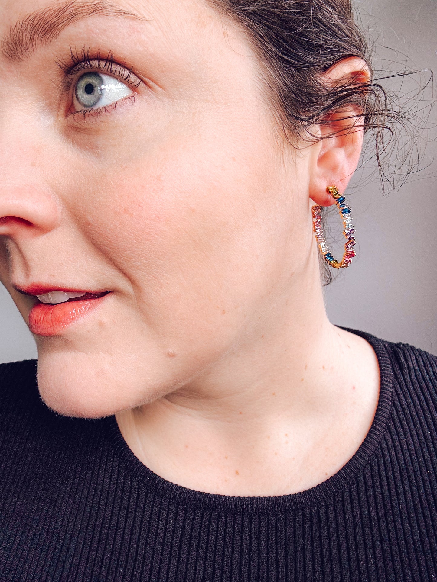 Rainbow Hoop Earrings - Lors Collective