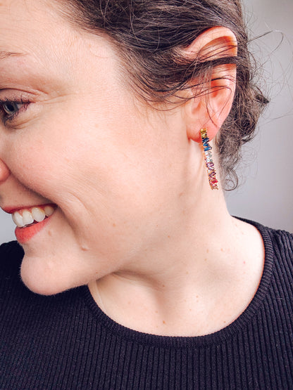 Rainbow Hoop Earrings - Lors Collective