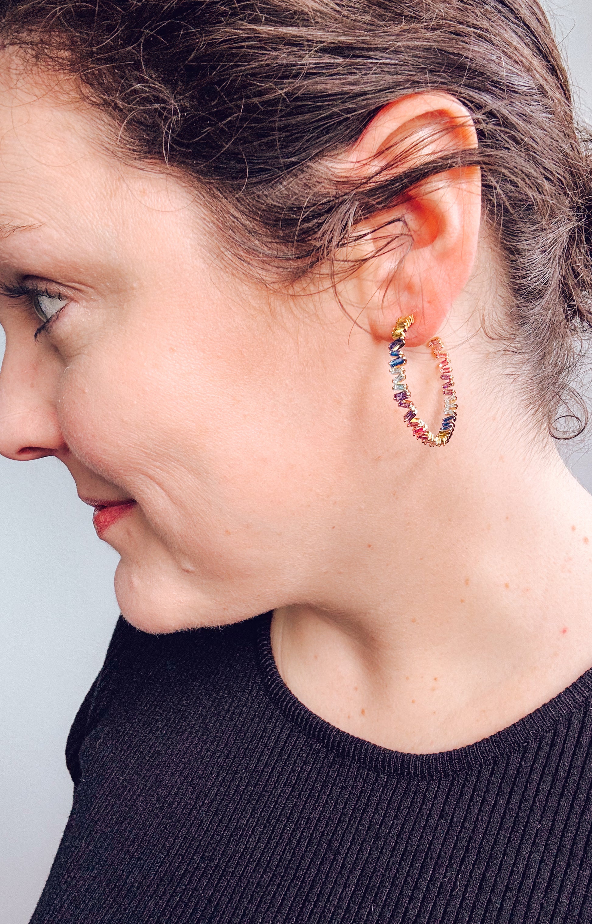 Rainbow Hoop Earrings - Lors Collective