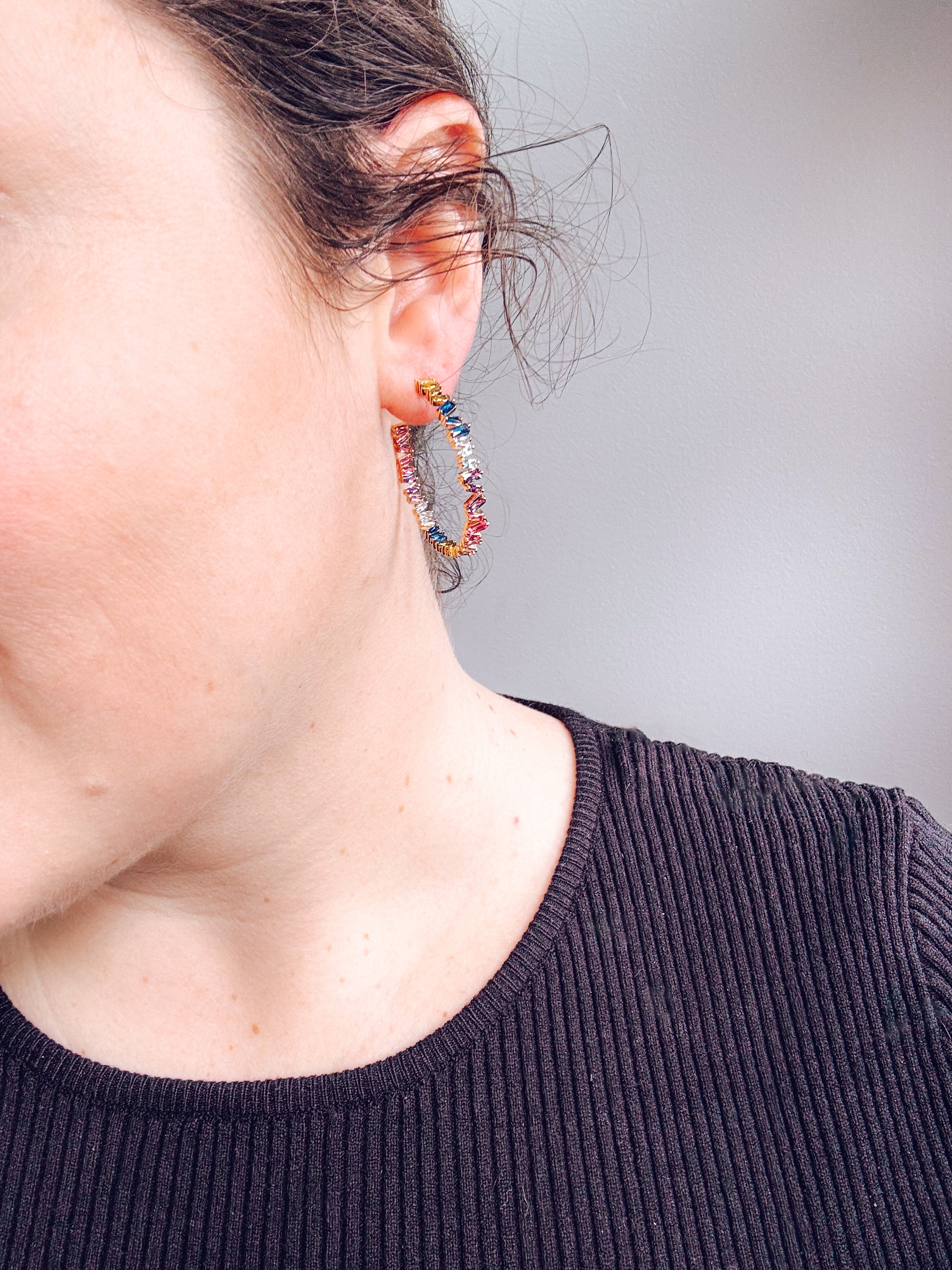 Rainbow Hoop Earrings - Lors Collective