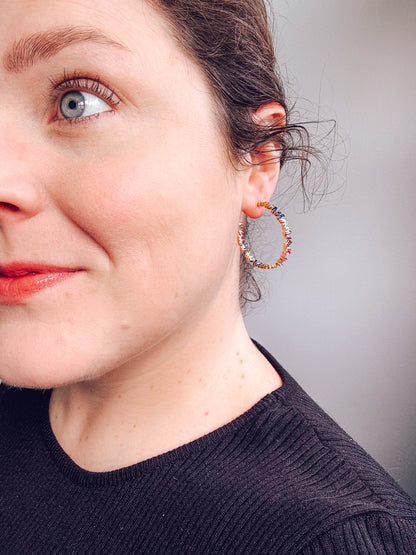 Rainbow Hoop Earrings - Lors Collective