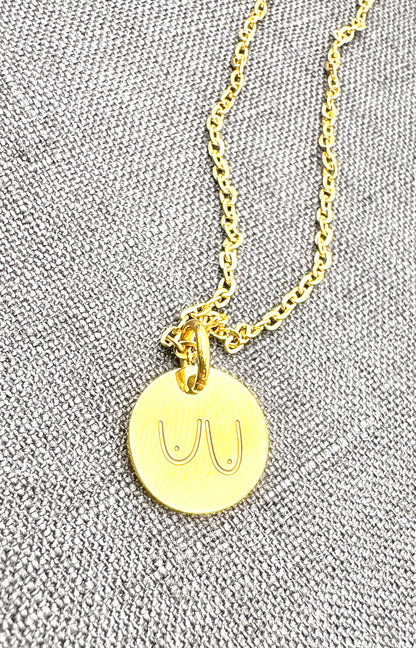 Engraved Boob Necklace - Lors Collective
