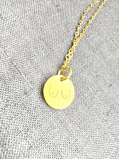 Engraved Boob Necklace - Lors Collective