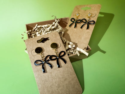 Bow Drop Earrings - Lors Collective