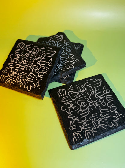 CockCoaster - Slate Coaster - 4 Pack