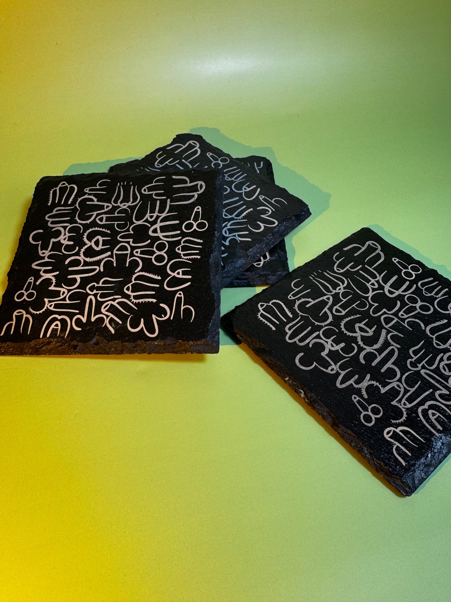 CockCoaster - Slate Coaster - 4 Pack