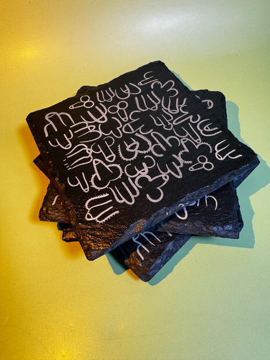 CockCoaster - Slate Coaster - 4 Pack