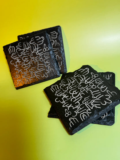 CockCoaster - Slate Coaster - 4 Pack