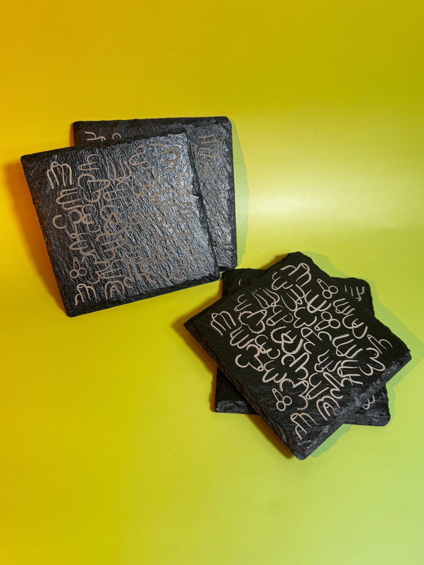 CockCoaster - Slate Coaster - 4 Pack