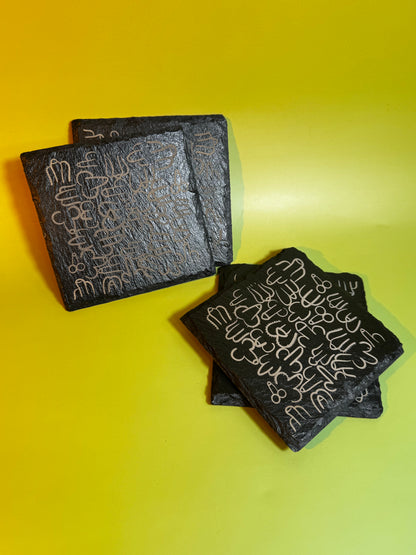 CockCoaster - Slate Coaster - 4 Pack