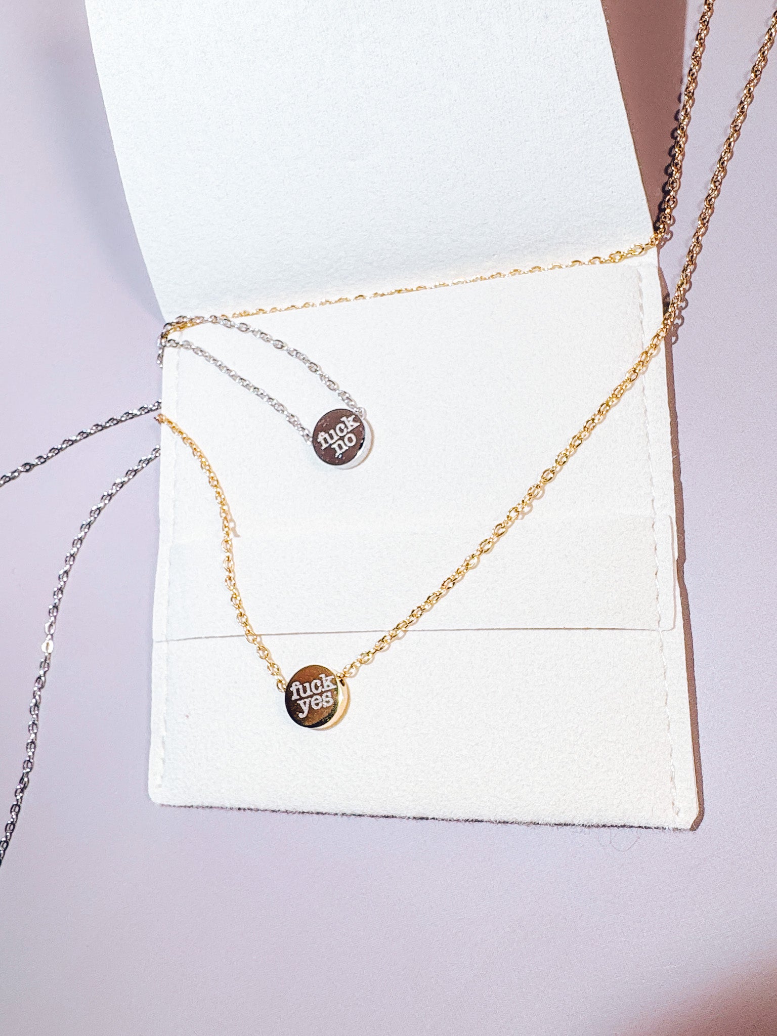 Reversible Necklace- Fuck Yes / Fuck No - Lors Collective