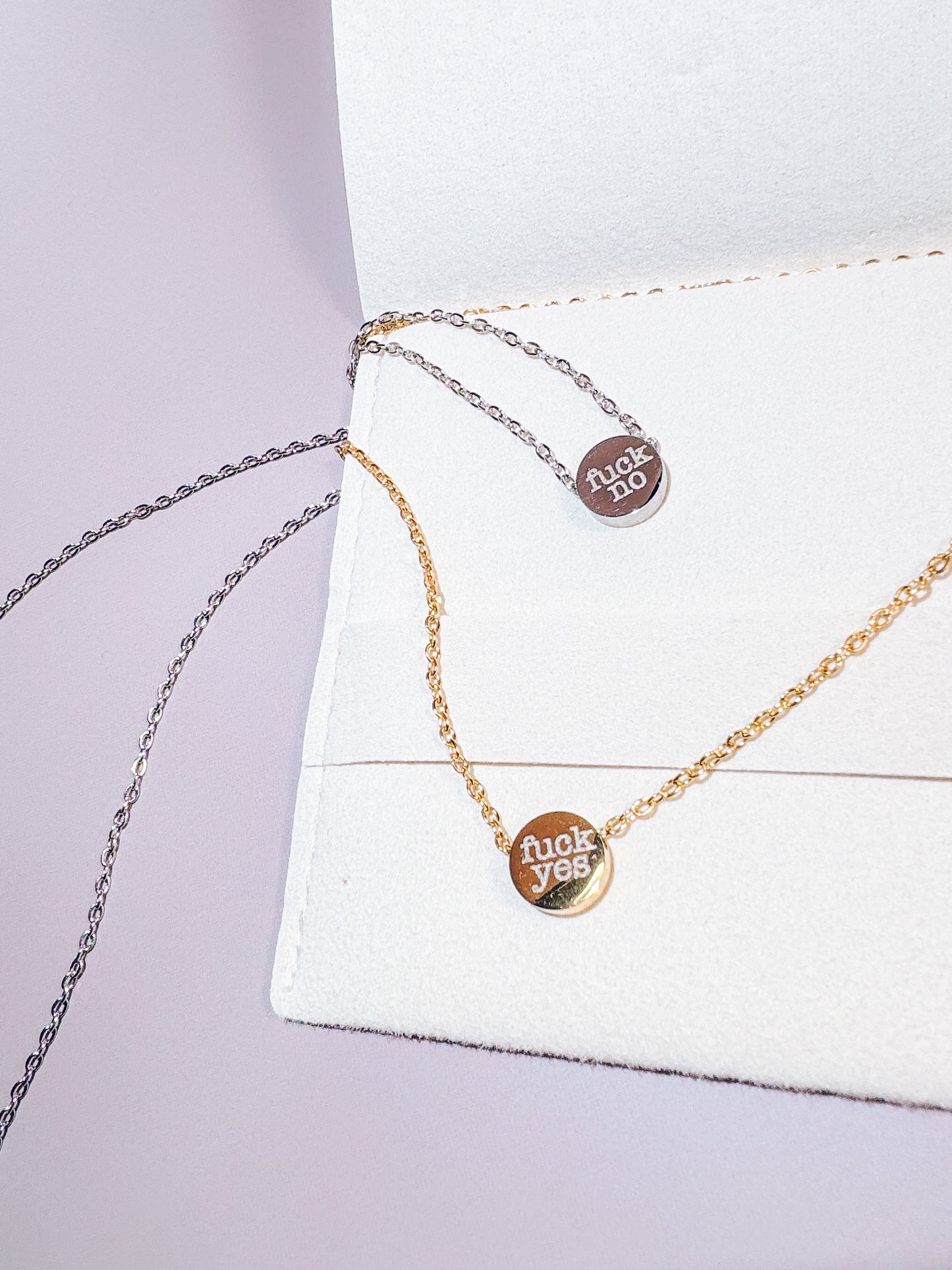 Reversible Necklace- Fuck Yes / Fuck No - Lors Collective