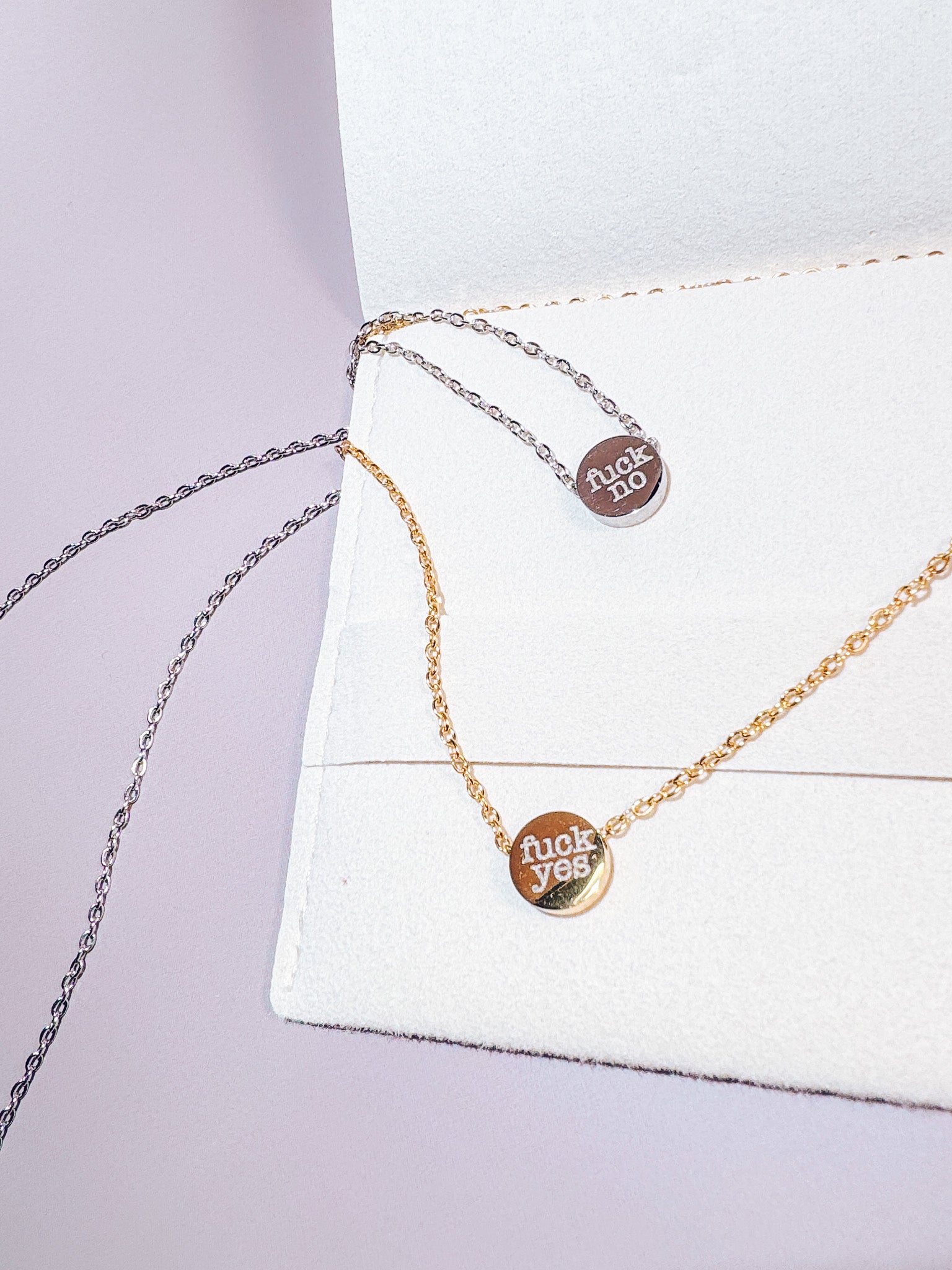 Reversible Necklace- Fuck Yes / Fuck No - Lors Collective