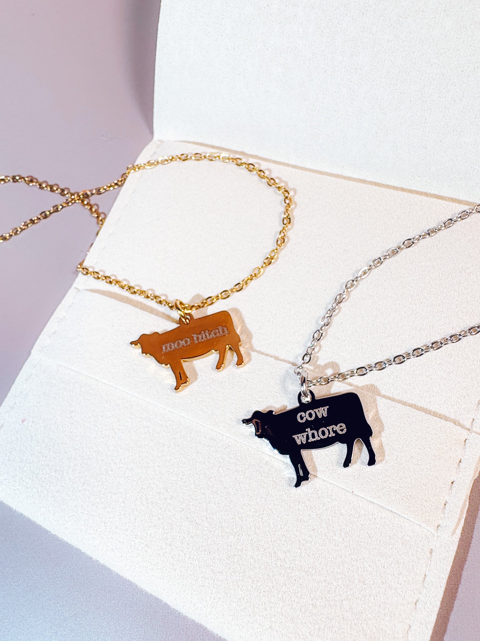 Engraved Cow Necklace - Lors Collective