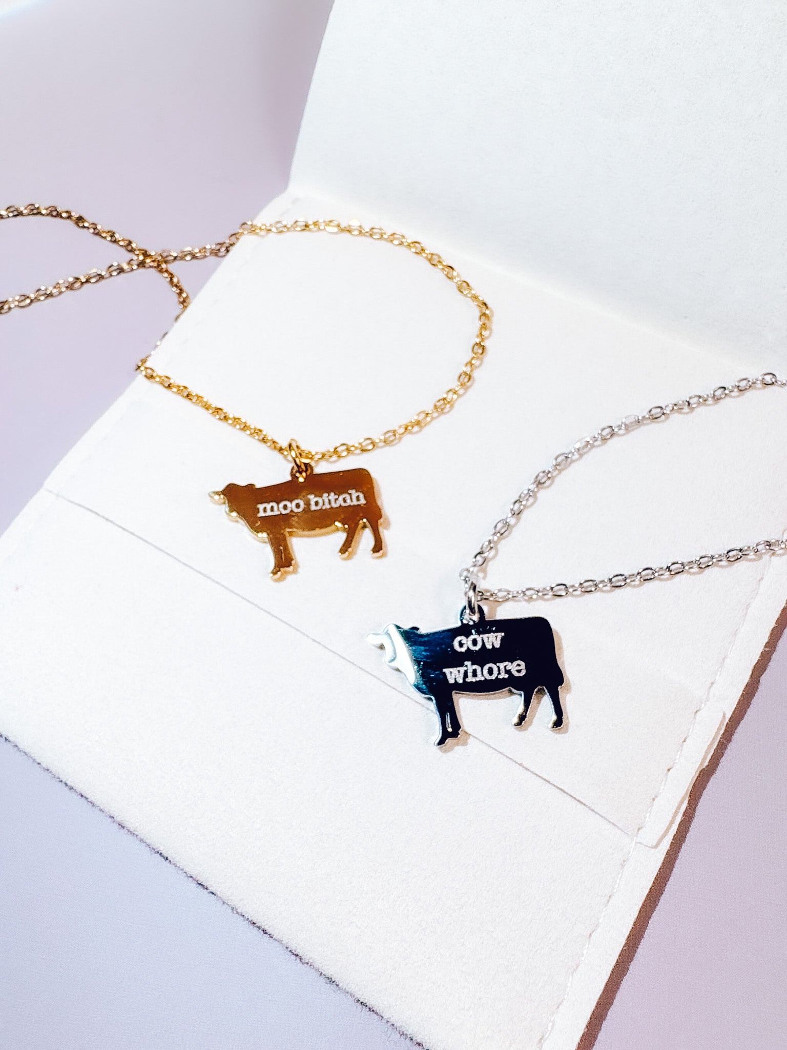 Engraved Cow Necklace - Lors Collective