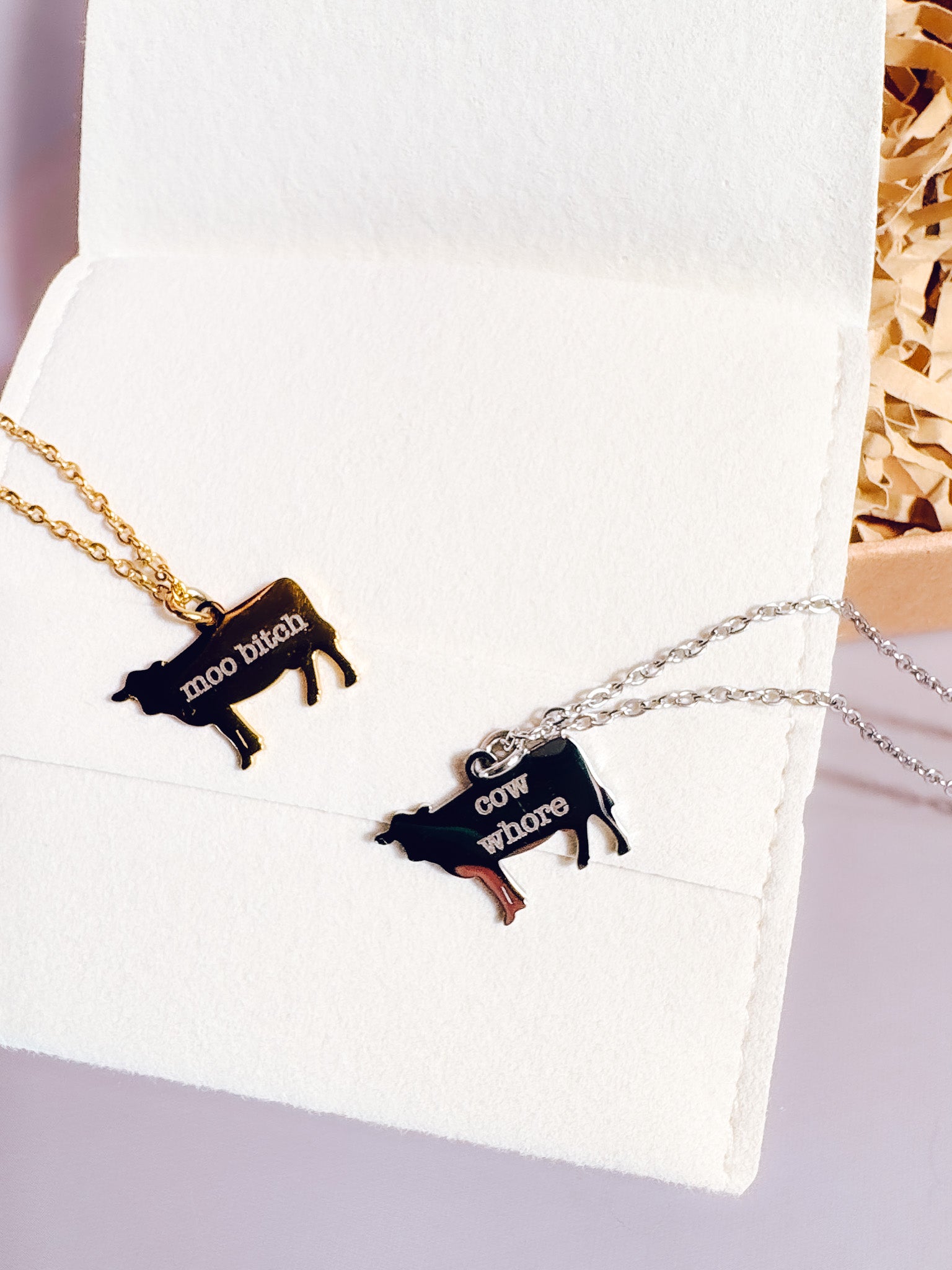 Engraved Cow Necklace - Lors Collective