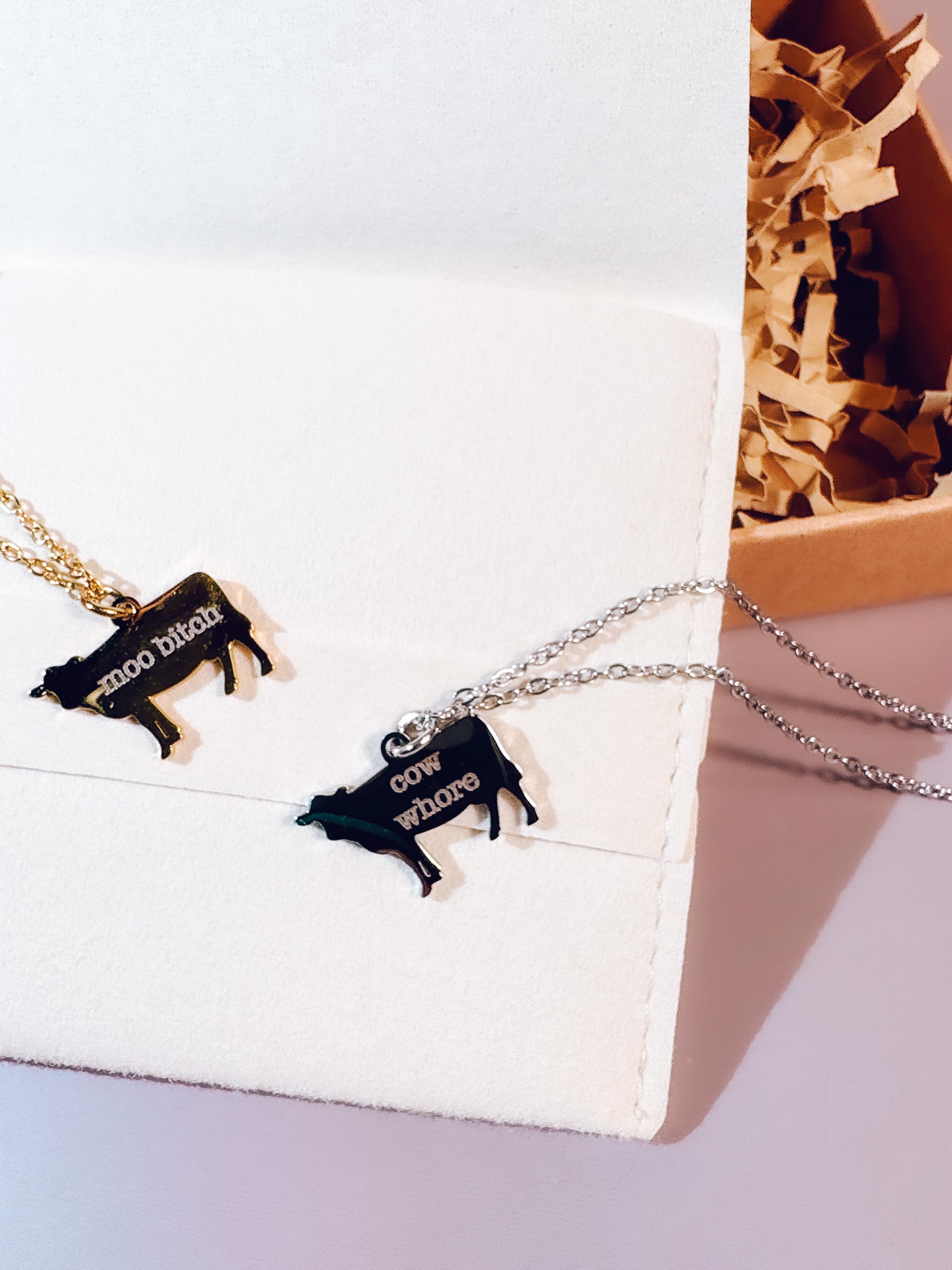 Engraved Cow Necklace - Lors Collective