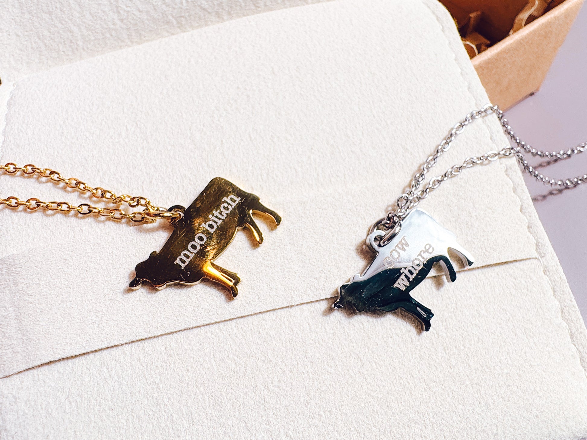 Engraved Cow Necklace - Lors Collective