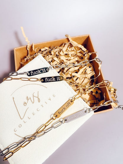 Engraved Paperclip Bracelet - Lors Collective