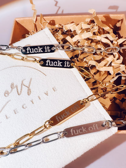 Engraved Paperclip Bracelet - Lors Collective