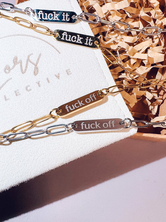 Engraved Paperclip Bracelet - Lors Collective