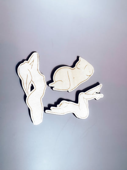 Nude Figure Magnets (Set of 3)