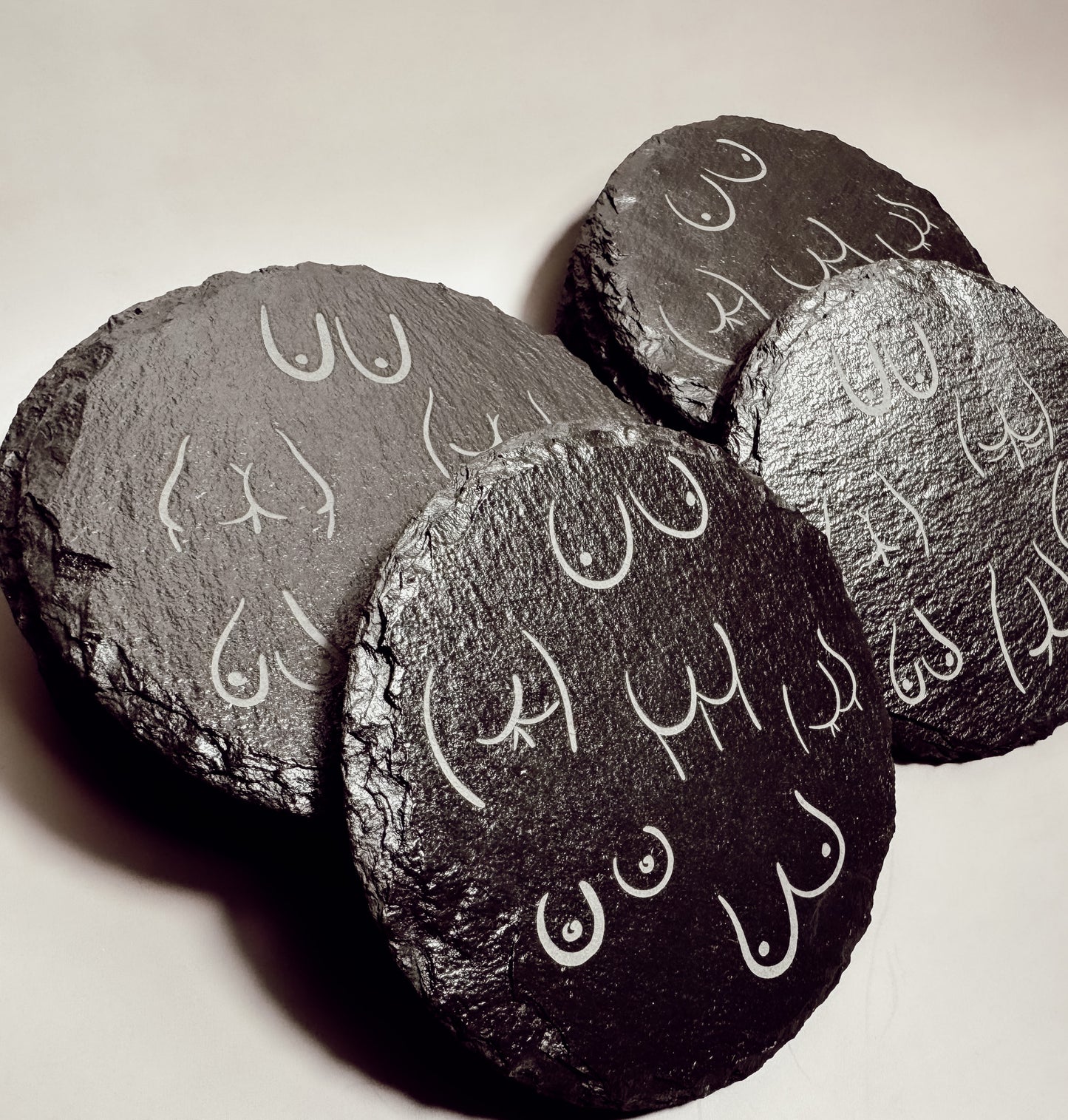 Boobs & Butts Slate Coasters (Set of 2) - Lors Collective