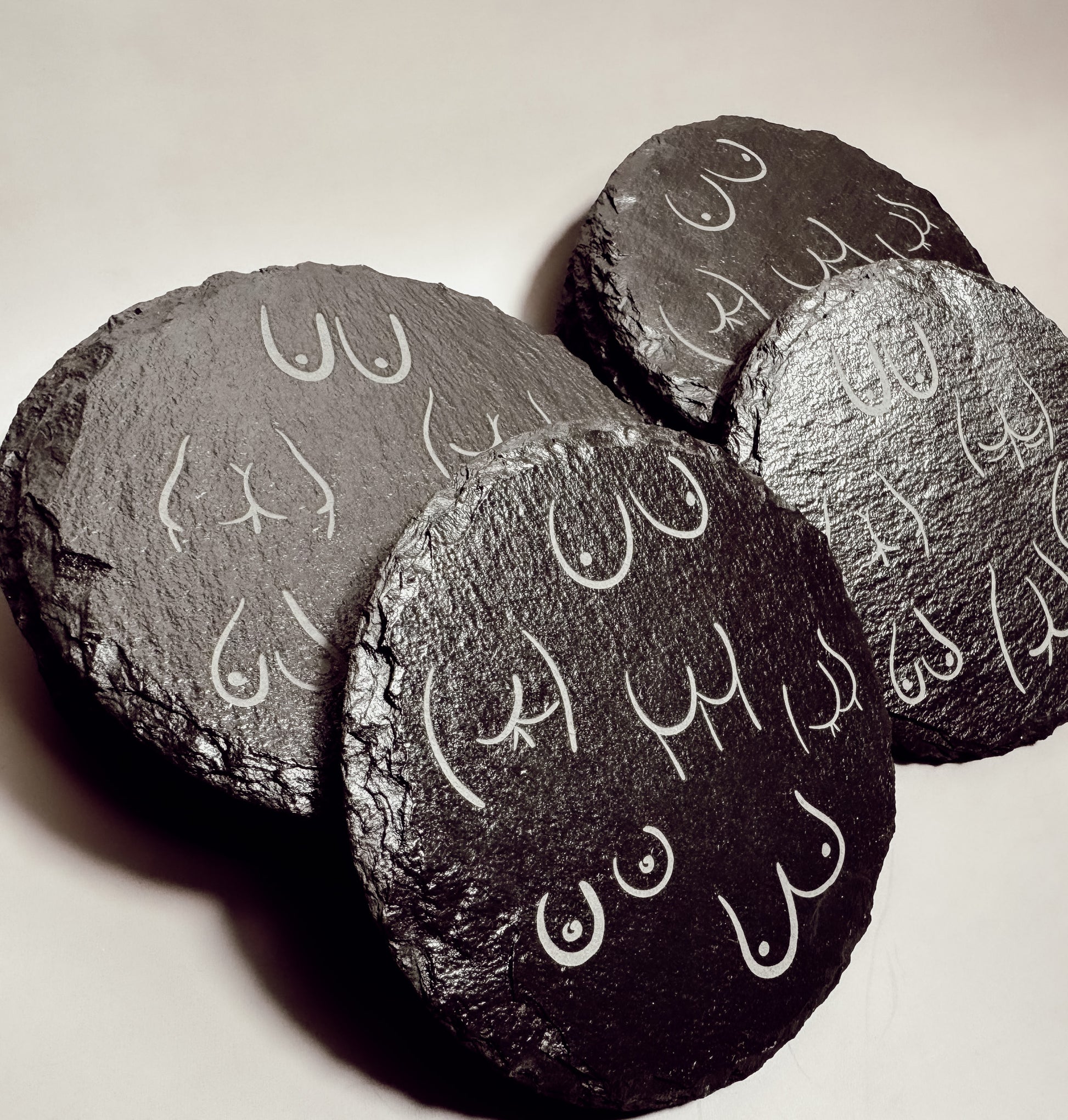 Boobs & Butts Slate Coasters (Set of 2) - Lors Collective