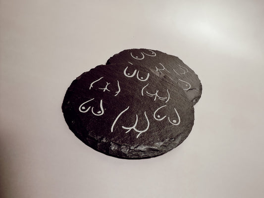 Boobs & Butts Slate Coasters (Set of 2)