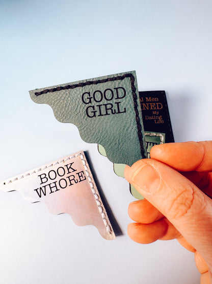 Leather Corner Bookmark - Engraved - Lors Collective