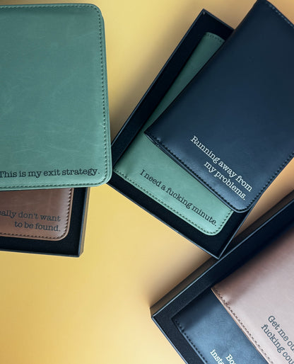Sarcastic Engraved Passport Holder - Lors Collective
