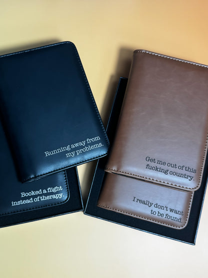 Sarcastic Engraved Passport Holder - Lors Collective