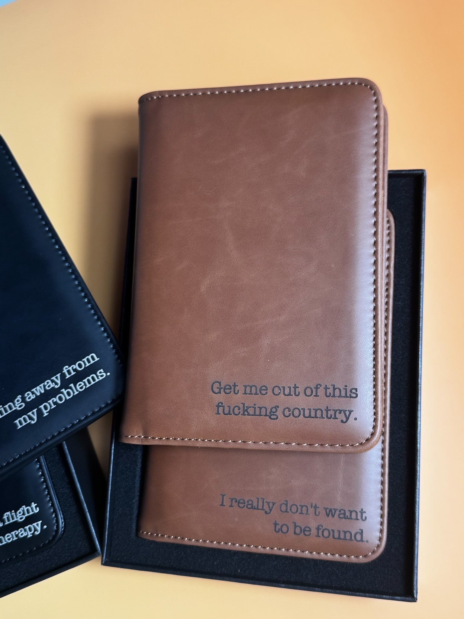 Sarcastic Engraved Passport Holder - Lors Collective