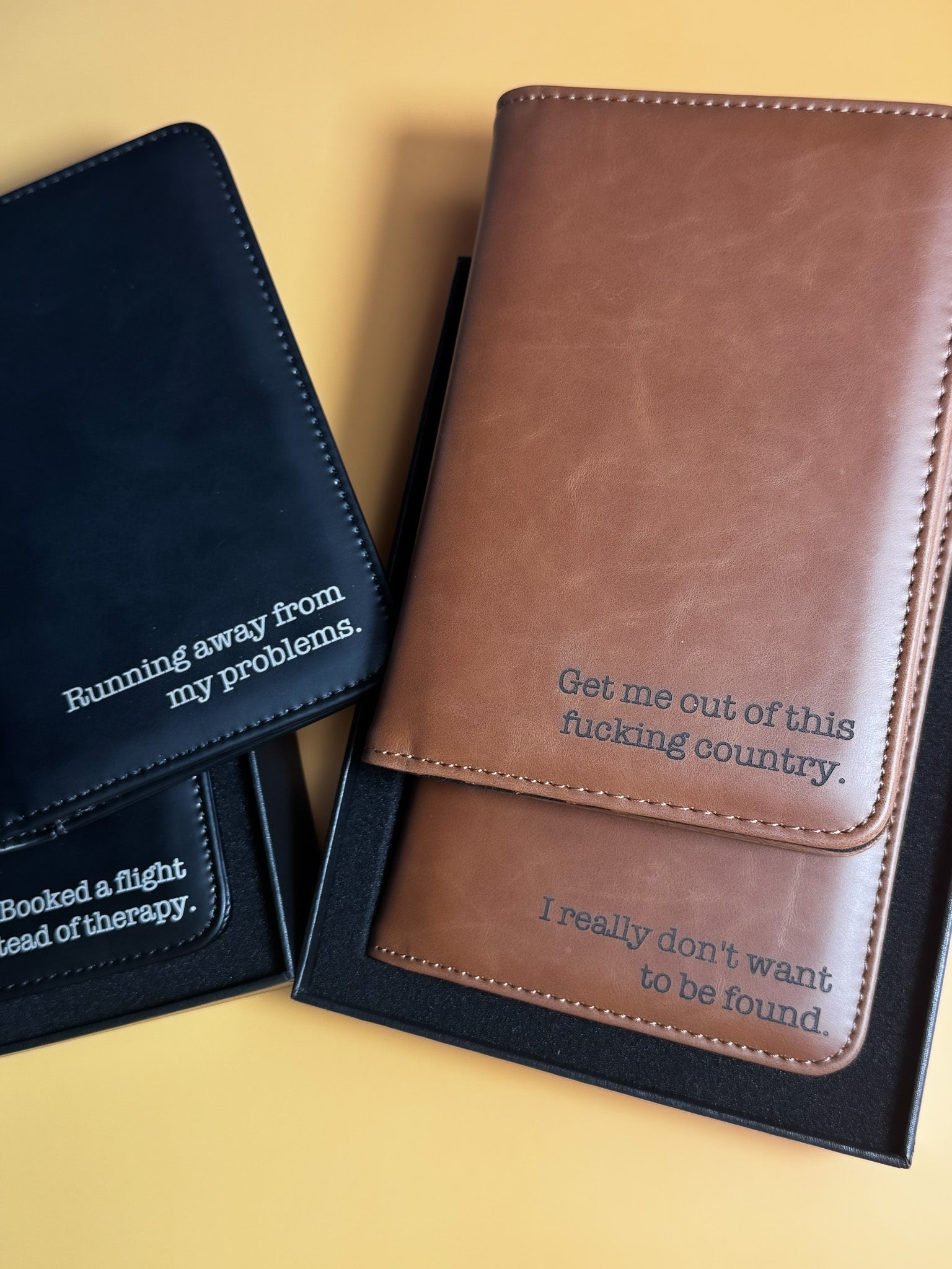Sarcastic Engraved Passport Holder - Lors Collective