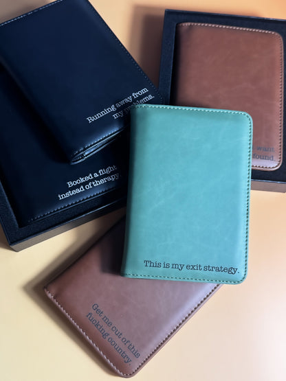 Sarcastic Engraved Passport Holder - Lors Collective