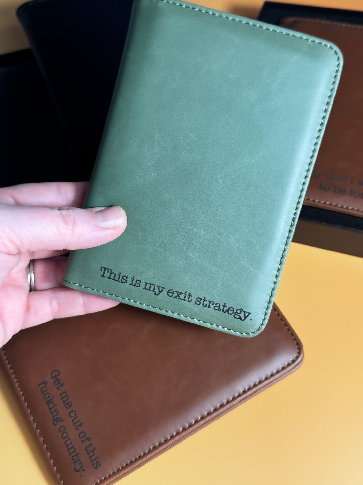 Sarcastic Engraved Passport Holder - Lors Collective