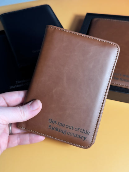 Sarcastic Engraved Passport Holder - Lors Collective