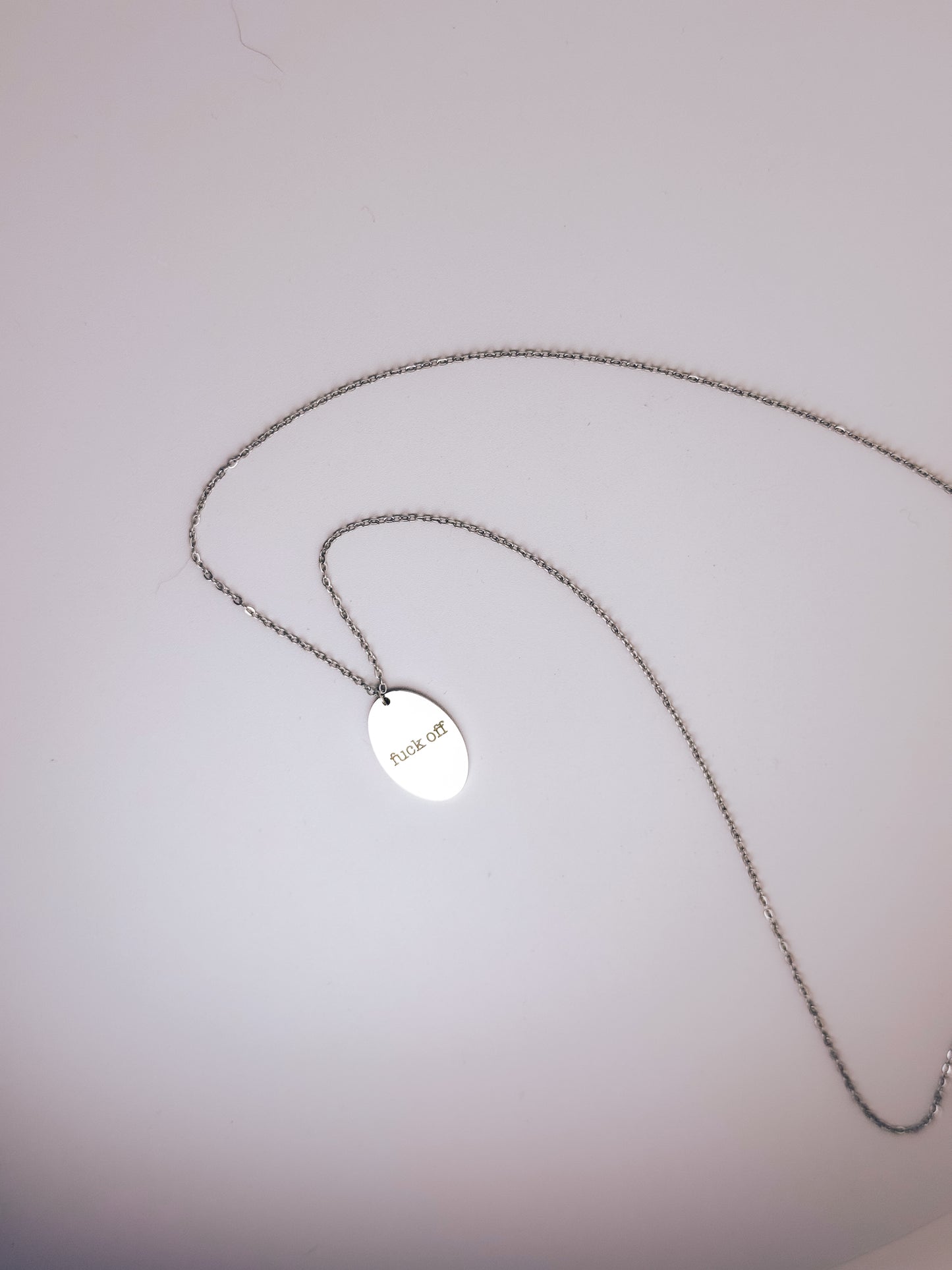 Fuck Off Engraved Necklace - Lors Collective