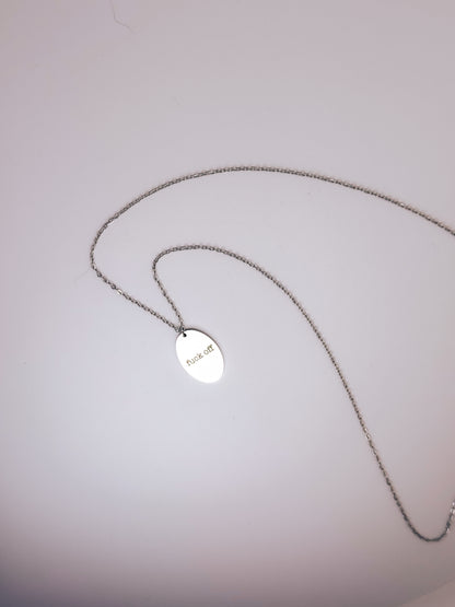 Fuck Off Engraved Necklace - Lors Collective