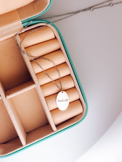 Fuck Off Engraved Necklace - Lors Collective