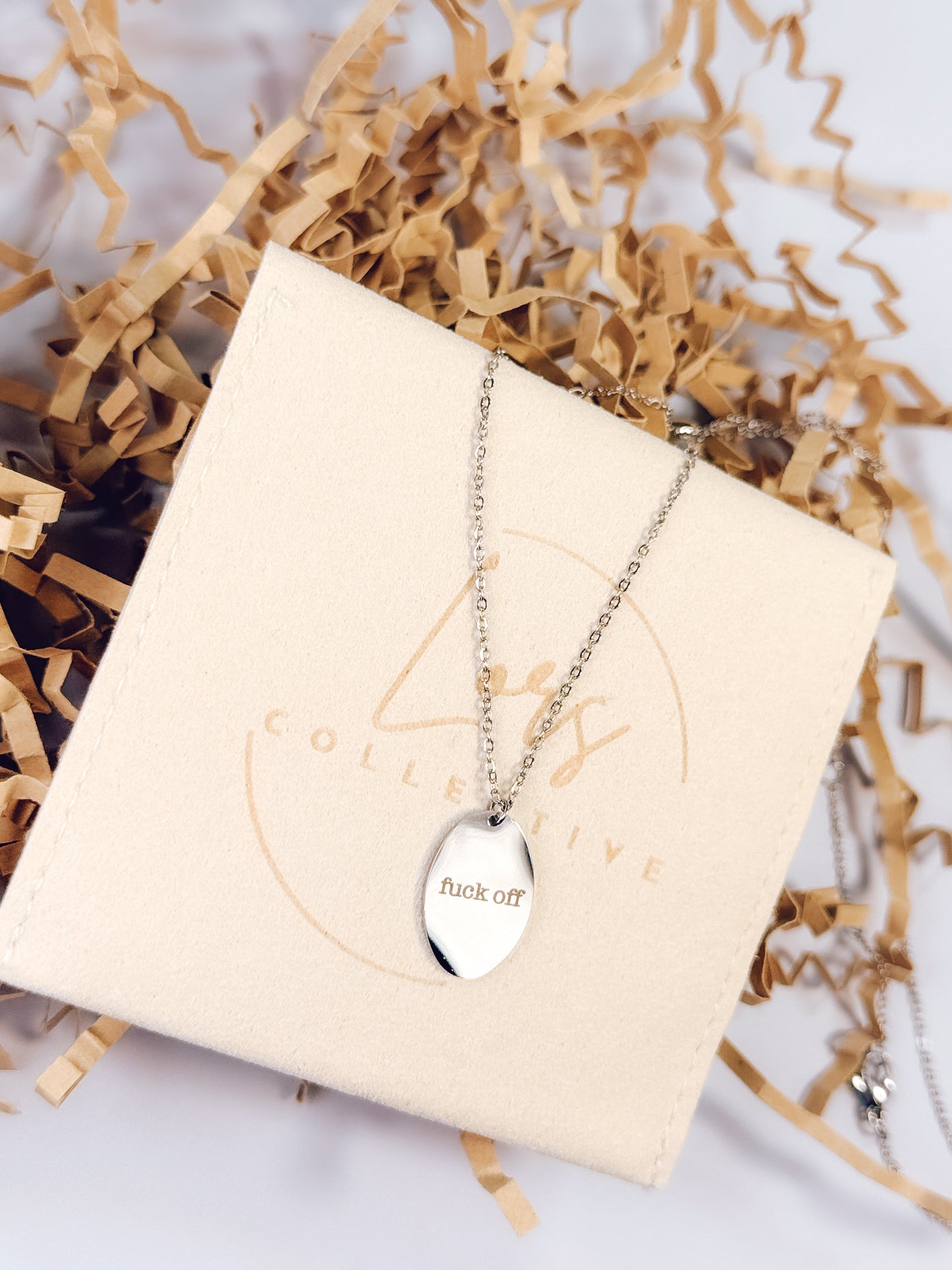 Fuck Off Engraved Necklace - Lors Collective