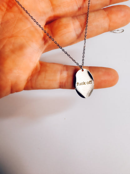 Fuck Off Engraved Necklace - Lors Collective