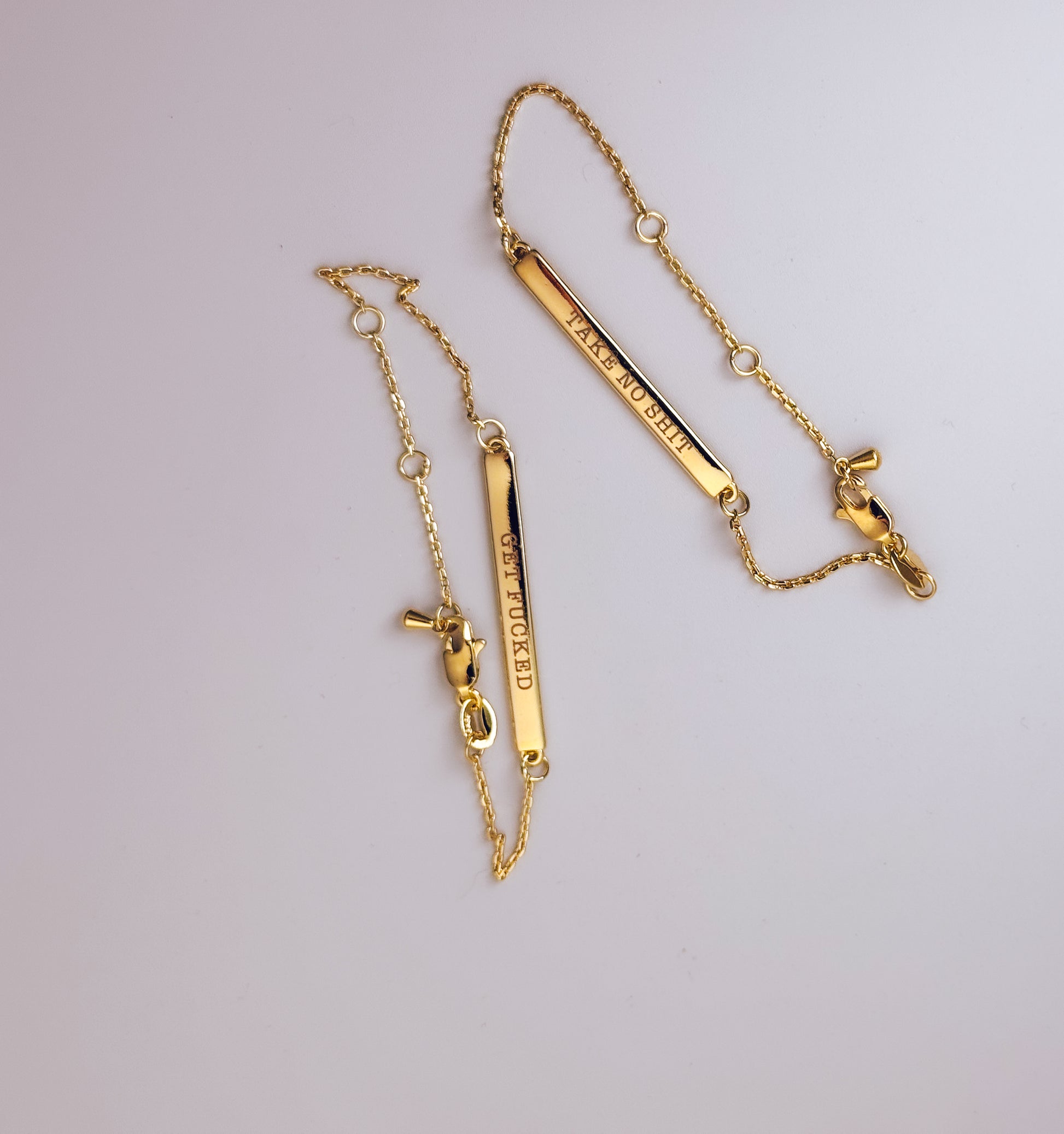 18k Gold Filled Unhinged Bar Bracelets - Lors Collective