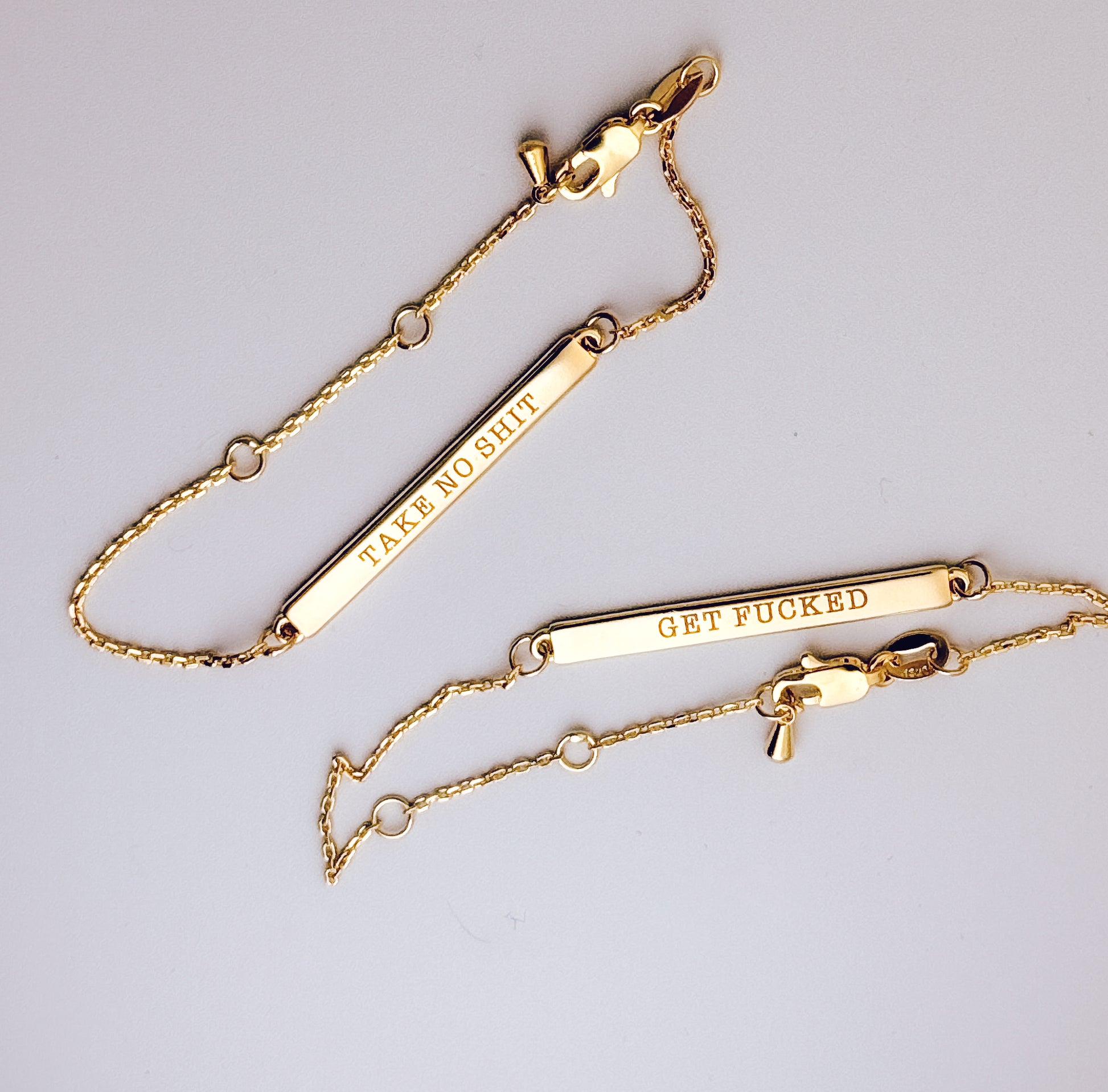 18k Gold Filled Unhinged Bar Bracelets - Lors Collective