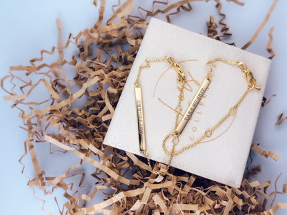 18k Gold Filled Unhinged Bar Bracelets - Lors Collective