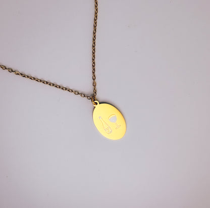Wine Time Engraved Necklace - Lors Collective