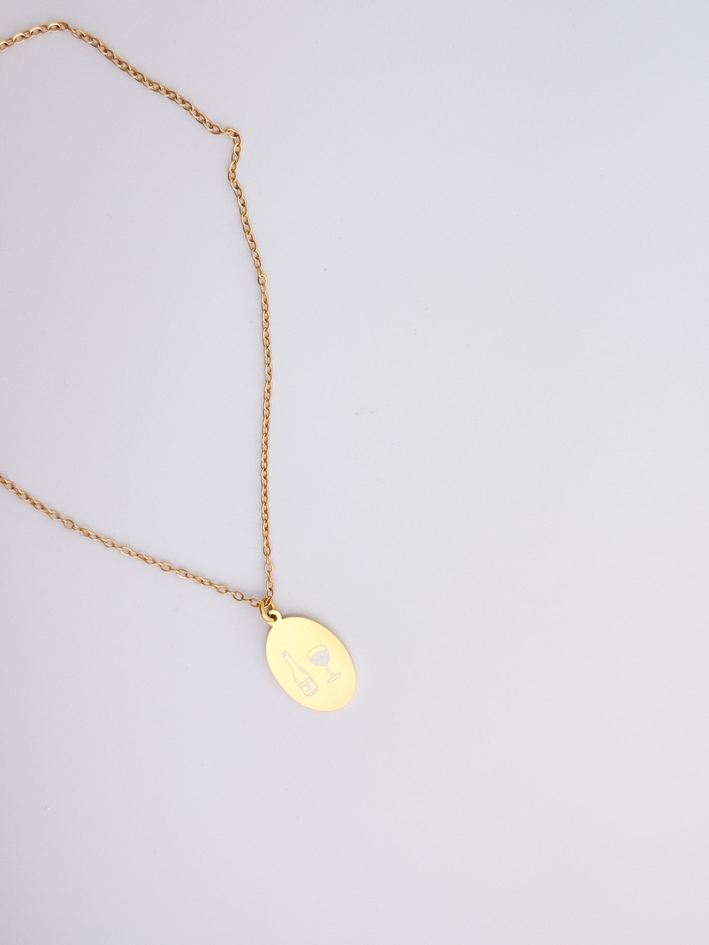 Wine Time Engraved Necklace - Lors Collective